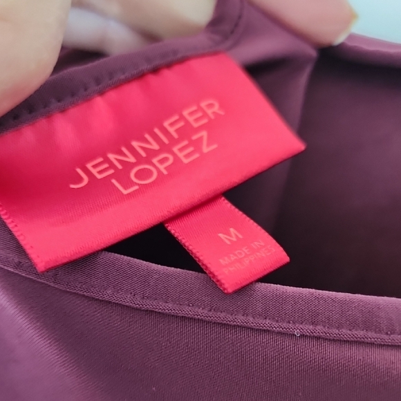 Jennifer Lopez Wine Draped Bodysuit - Picture 2 of 7